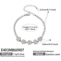 E403 Flower White Zircon / Steel / 5 cm