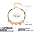 E462 Flower Multicolor Zircon / Gold / 5 cm