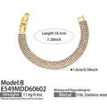 Gold White CZ Tennis Bracelet B 18.5cm (E549-B) / Default