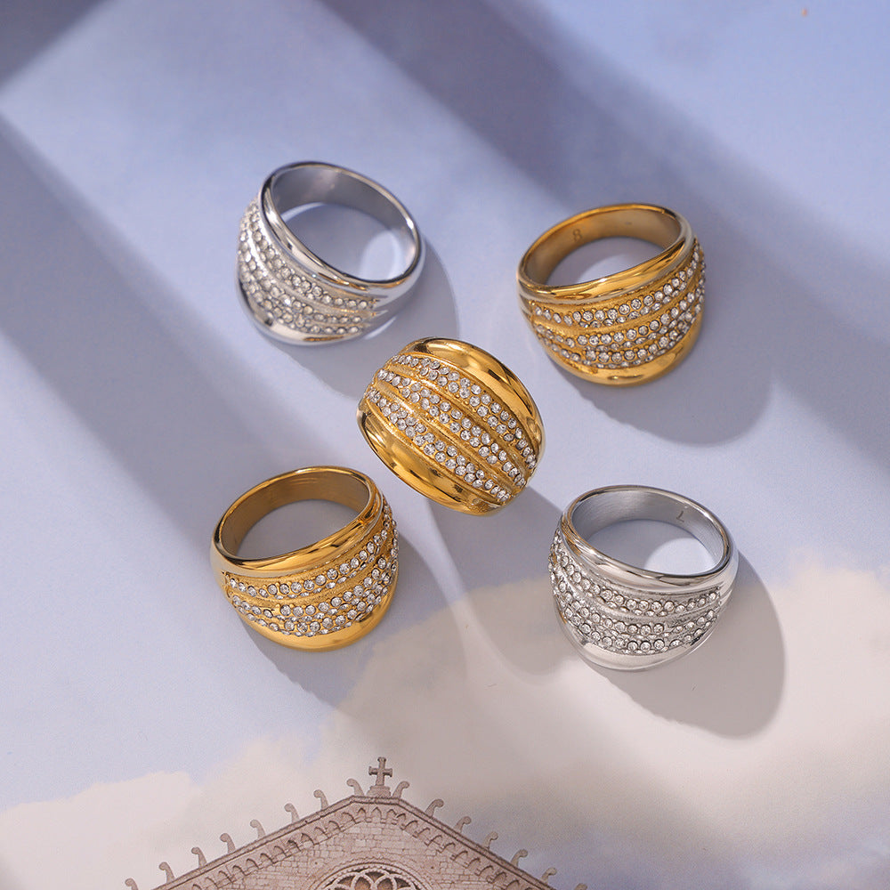 316L Stainless Steel 18K PVD Gold Elegant Ring made with 316L stainless steel and 18K PVD gold finish for wholesale jewelry buyers - image 3