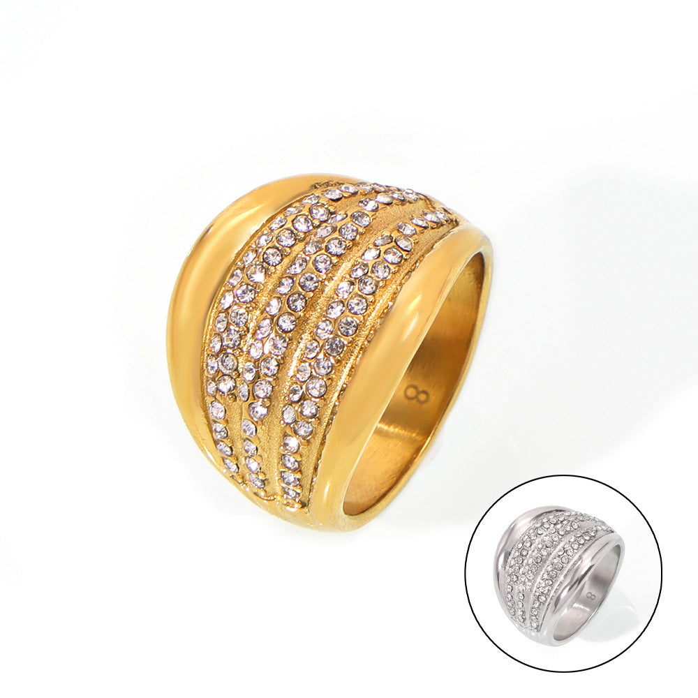 316L Stainless Steel 18K PVD Gold Elegant Ring made with 316L stainless steel and 18K PVD gold finish for wholesale jewelry buyers - image 5