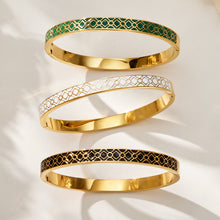 304 Stainless Steel 18K PVD Gold Enamel Drip Bangle made with 304 Stainless Steel and 18K PVD gold finish for wholesale jewelry buyers - image 14
