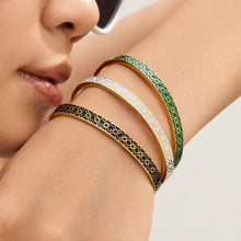 304 Stainless Steel 18K PVD Gold Enamel Drip Bangle made with 304 Stainless Steel and 18K PVD gold finish for wholesale jewelry buyers - image 19