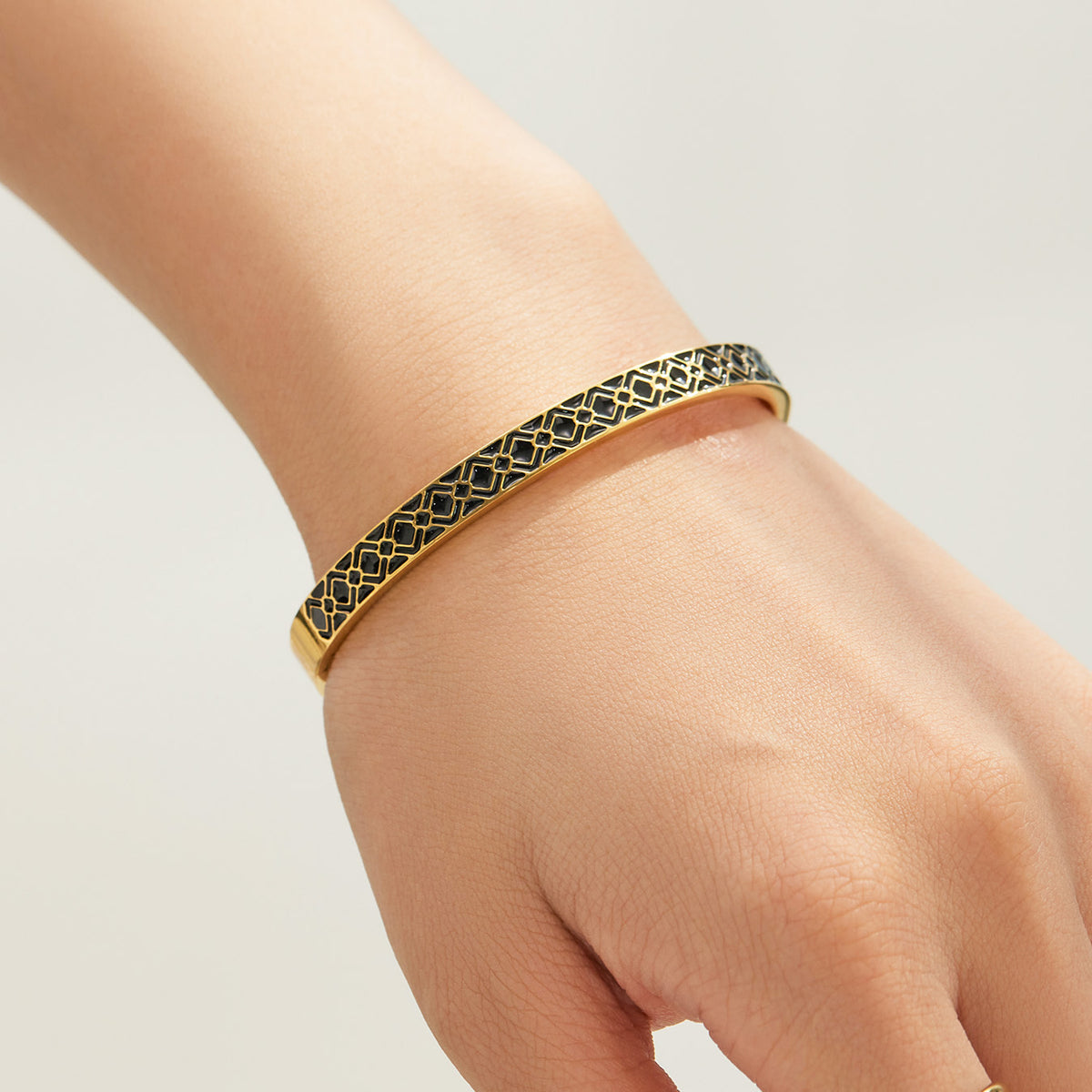 304 Stainless Steel 18K PVD Gold Enamel Drip Bangle made with 304 Stainless Steel and 18K PVD gold finish for wholesale jewelry buyers - image 20
