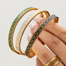 304 Stainless Steel 18K PVD Gold Enamel Drip Bangle made with 304 Stainless Steel and 18K PVD gold finish for wholesale jewelry buyers - image 21