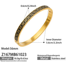 304 Stainless Steel 18K PVD Gold Enamel Drip Bangle made with 304 Stainless Steel and 18K PVD gold finish for wholesale jewelry buyers - image 5