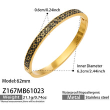 304 Stainless Steel 18K PVD Gold Enamel Drip Bangle made with 304 Stainless Steel and 18K PVD gold finish for wholesale jewelry buyers - image 6