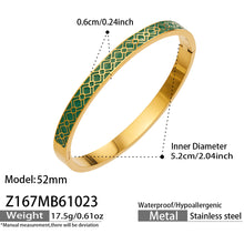 304 Stainless Steel 18K PVD Gold Enamel Drip Bangle made with 304 Stainless Steel and 18K PVD gold finish for wholesale jewelry buyers - image 7