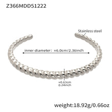stainless steel braid bangle (Z366MDD51222), inner diameter 6.0cm, weight 18.92g