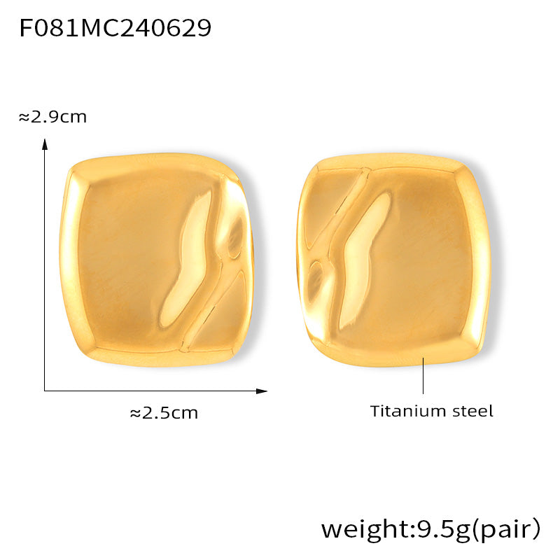 Miduoduo F081 Earrings Gold - Dimension & Weight Specifications