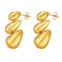 18K Gold Plated Copper Teardrop Drop Earrings