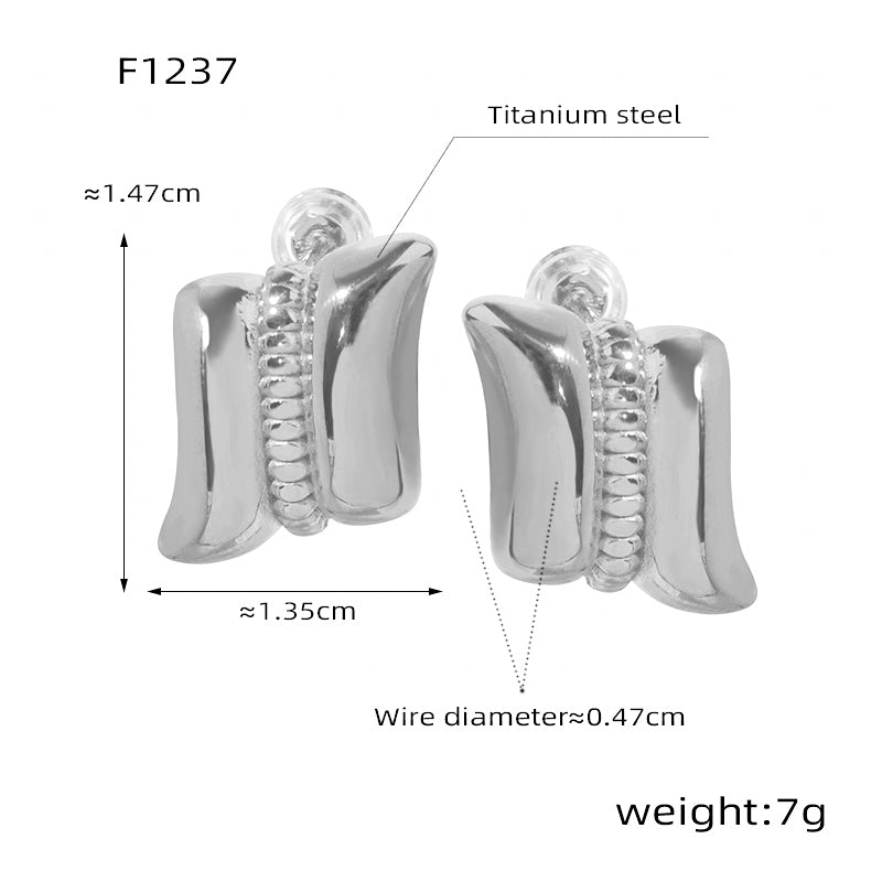 Miduoduo F1237 Earrings Steel - Dimension & Weight Specifications
