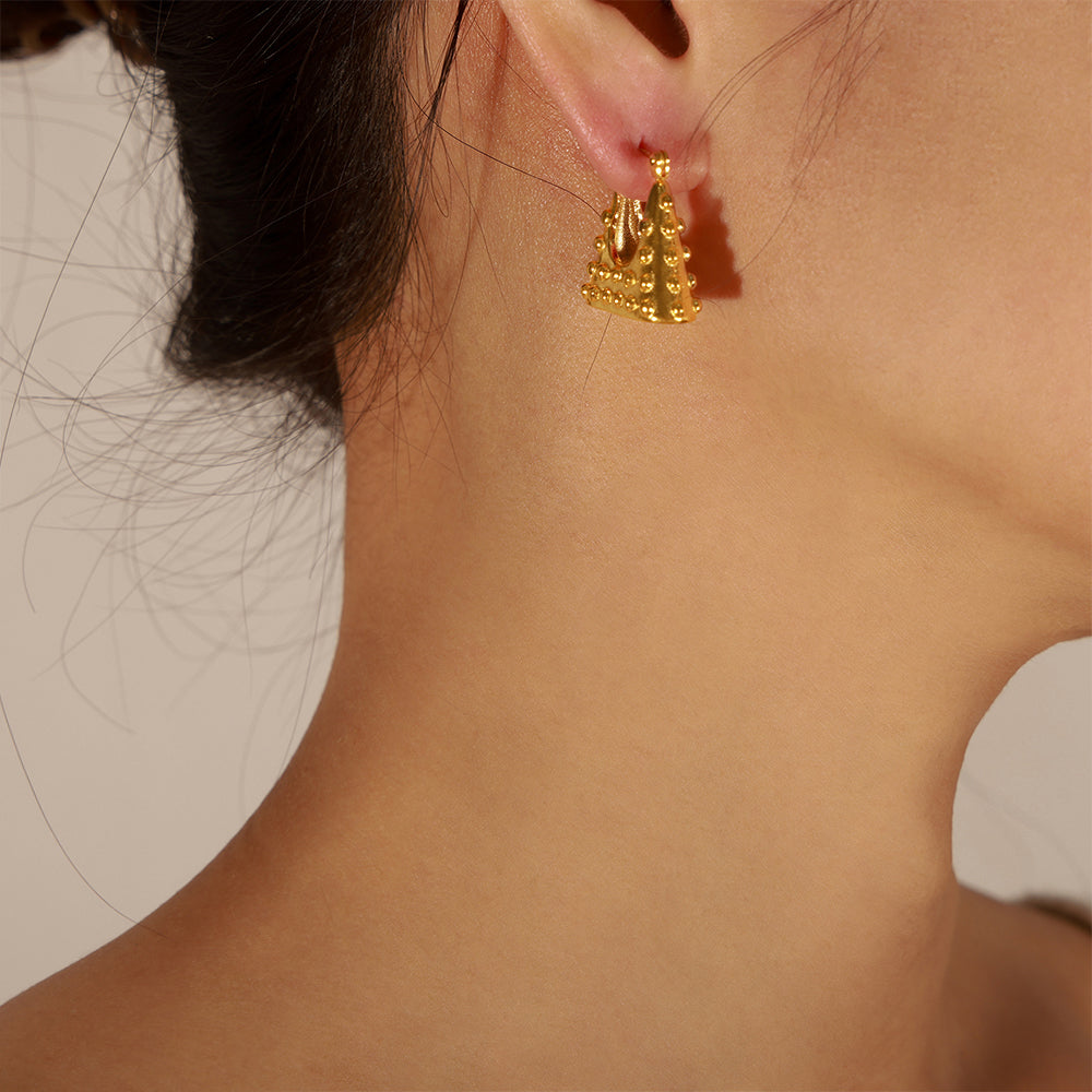 Miduoduo F1252 Earrings Gold - Dimension & Weight Specifications