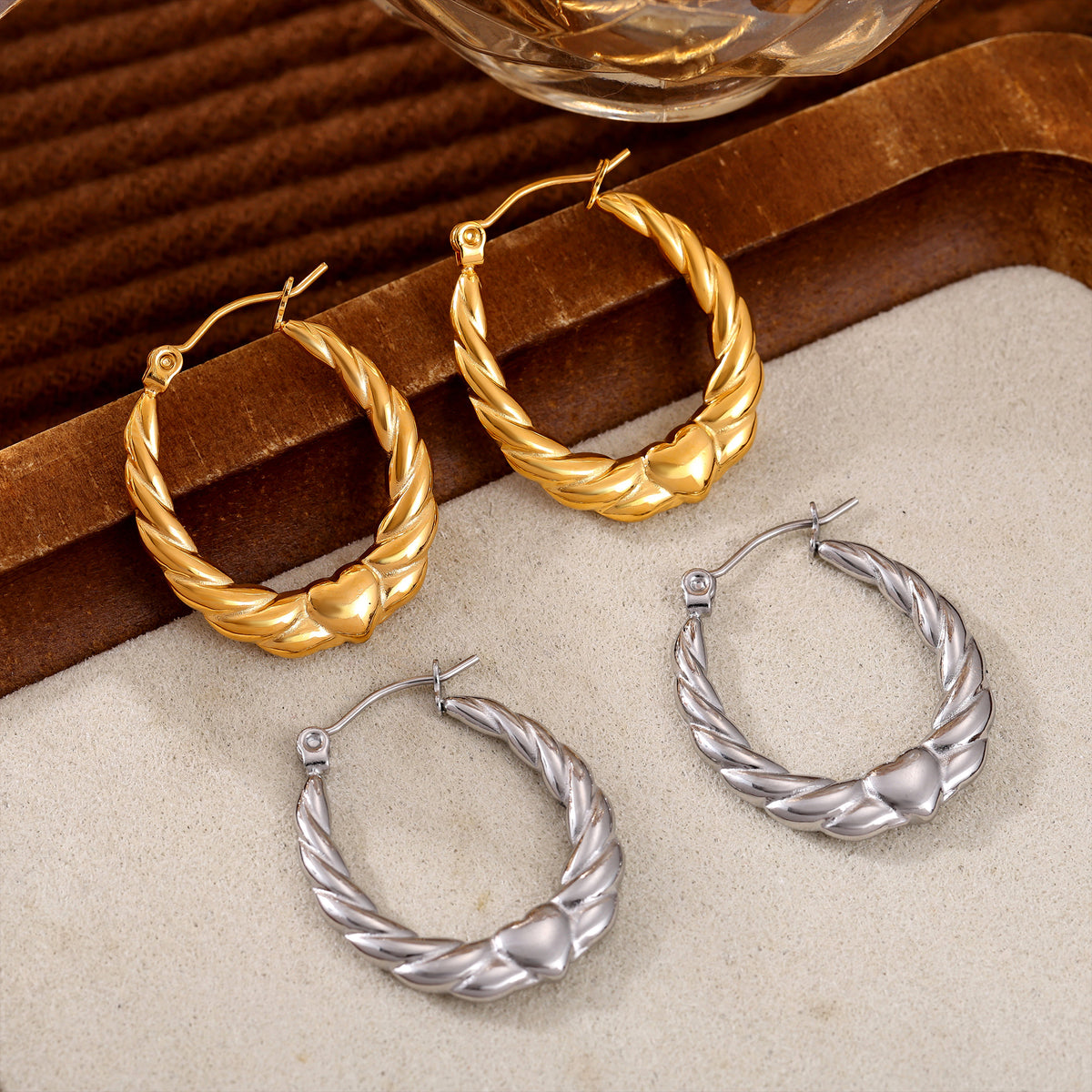 Miduoduo F126 Earrings - Lifestyle Wearing View 4