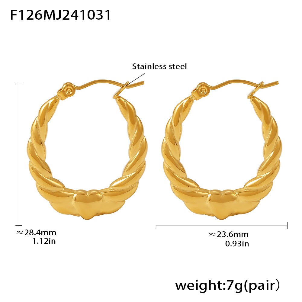 Miduoduo F126 Earrings Gold - Dimension & Weight Specifications
