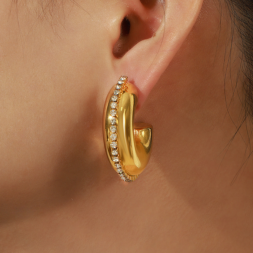 Miduoduo F1272 Earrings Gold - Dimension & Weight Specifications