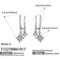 NF1327 Eight-Pointed Star / Steel-tone / Earrings