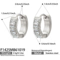 White CZ / Steel-tone / Earrings