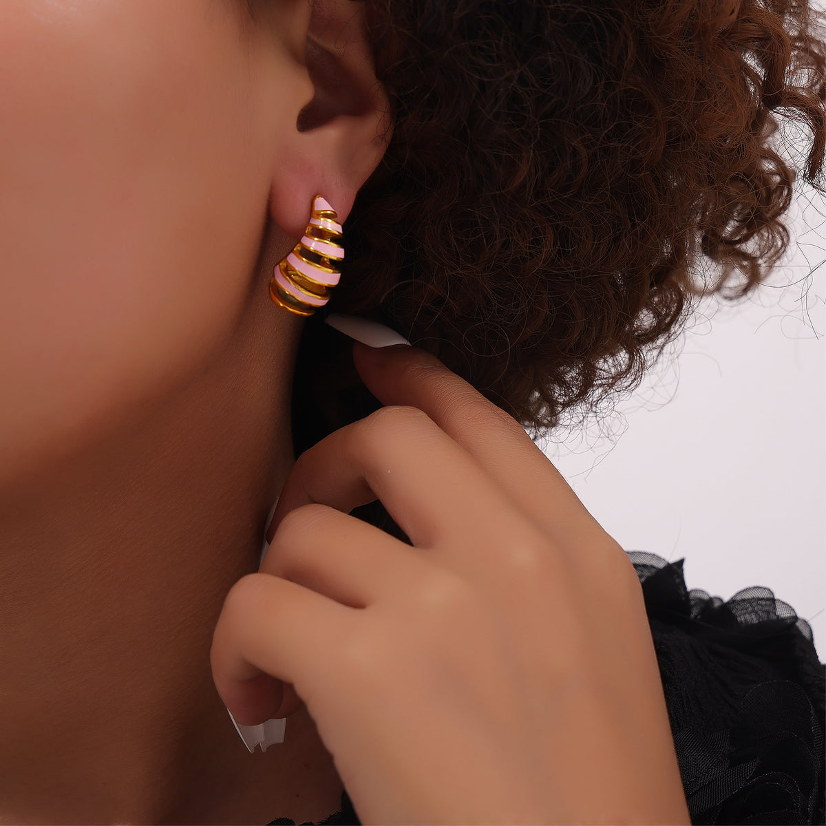 Miduoduo F1433 Earrings - Lifestyle Wearing View 2
