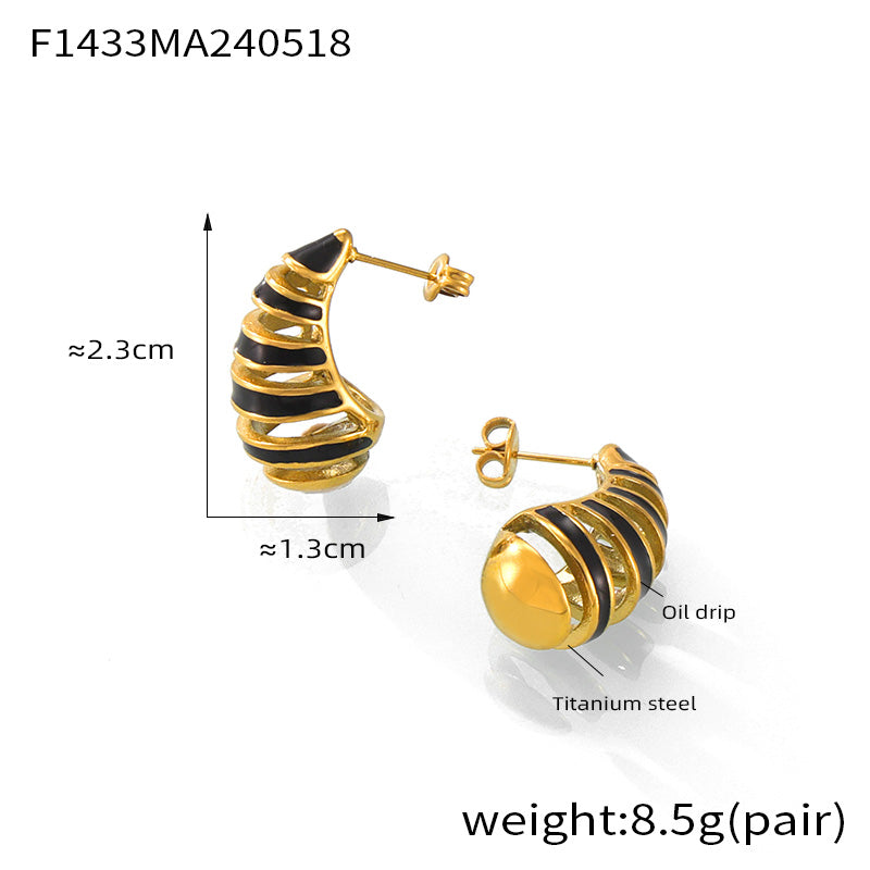 Miduoduo F1433 Earrings Gold - Dimension & Weight Specifications