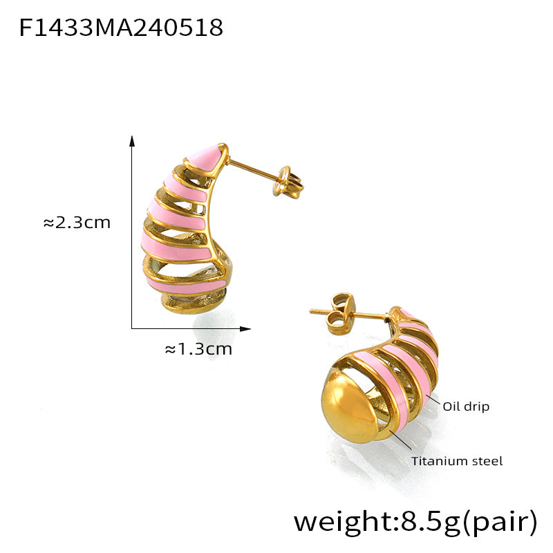 Miduoduo F1433 Earrings Gold - Dimension & Weight Specifications