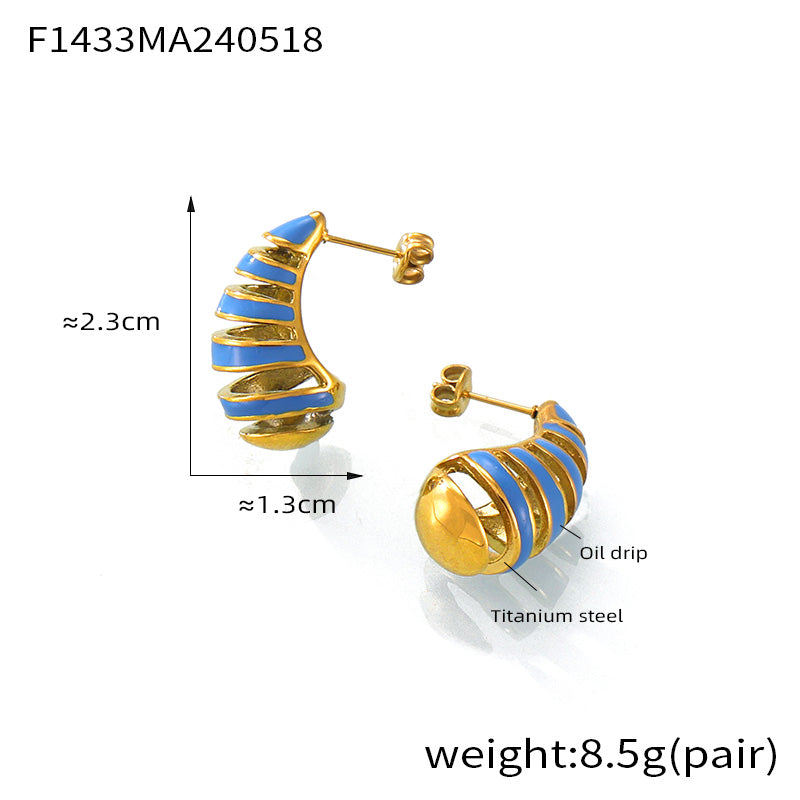 Miduoduo F1433 Earrings Gold - Dimension & Weight Specifications