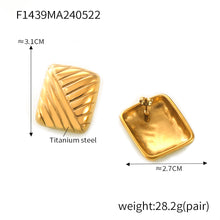 Miduoduo F1439 Earrings Gold - Dimension & Weight Specifications
