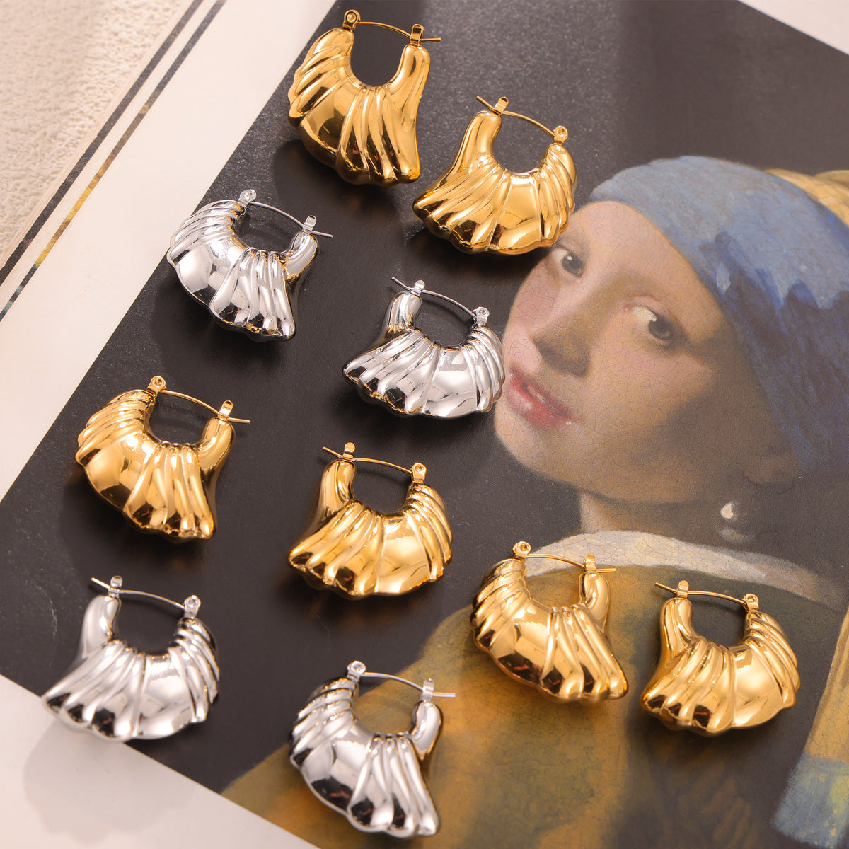 Miduoduo F1469 Earrings - Lifestyle Wearing View 2