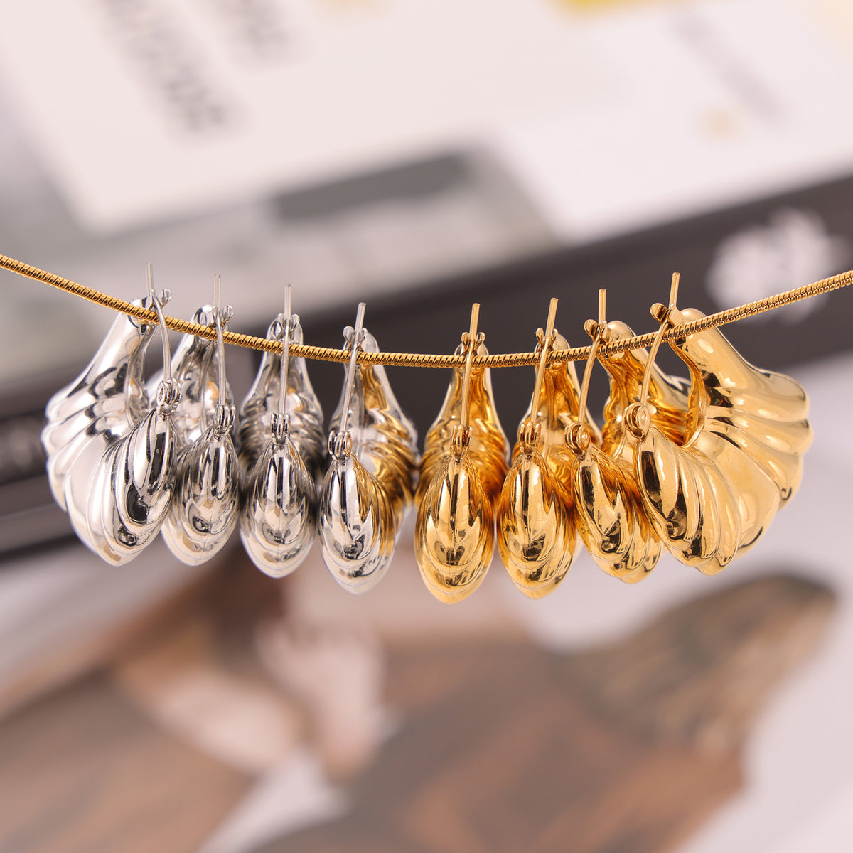 Miduoduo F1469 Earrings - Lifestyle Wearing View 3