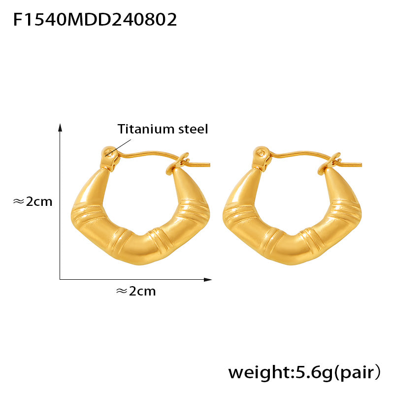 Miduoduo F1540 Earrings Gold - Dimension & Weight Specifications
