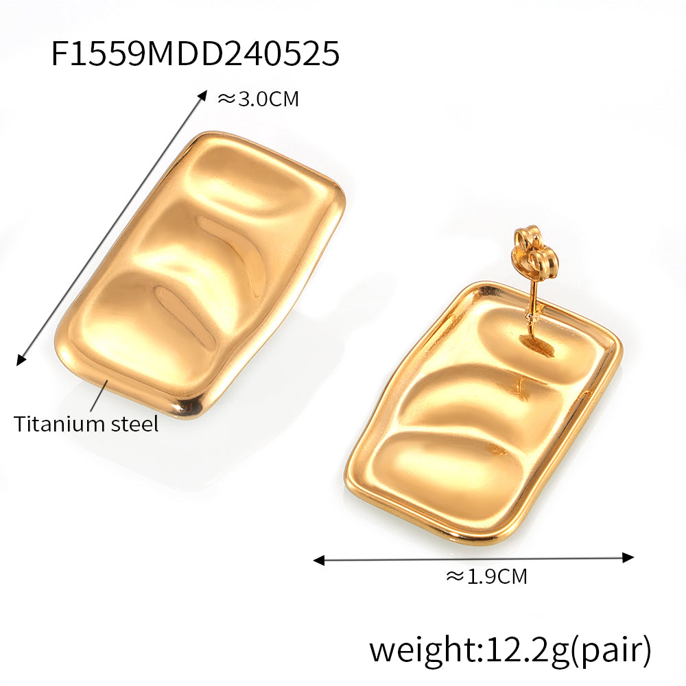 Miduoduo F1559 Earrings Gold - Dimension & Weight Specifications