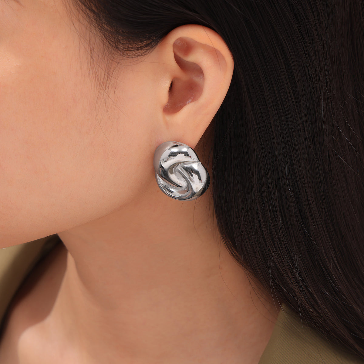 Miduoduo F1567 Earrings - Lifestyle Wearing View 2