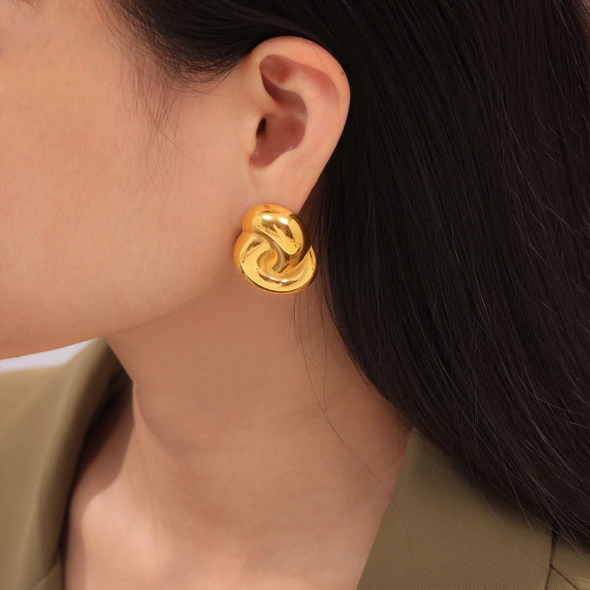 Miduoduo F1567 Earrings - Lifestyle Wearing View 3