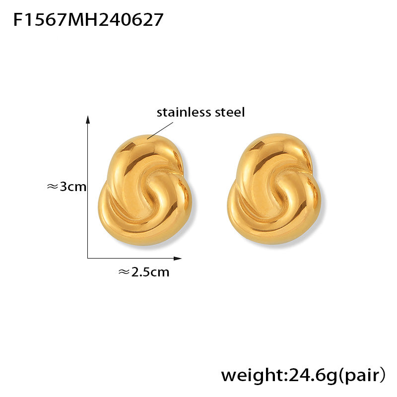 Miduoduo F1567 Earrings Gold - Dimension & Weight Specifications