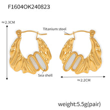 Miduoduo F1604 Earrings Gold - Dimension & Weight Specifications