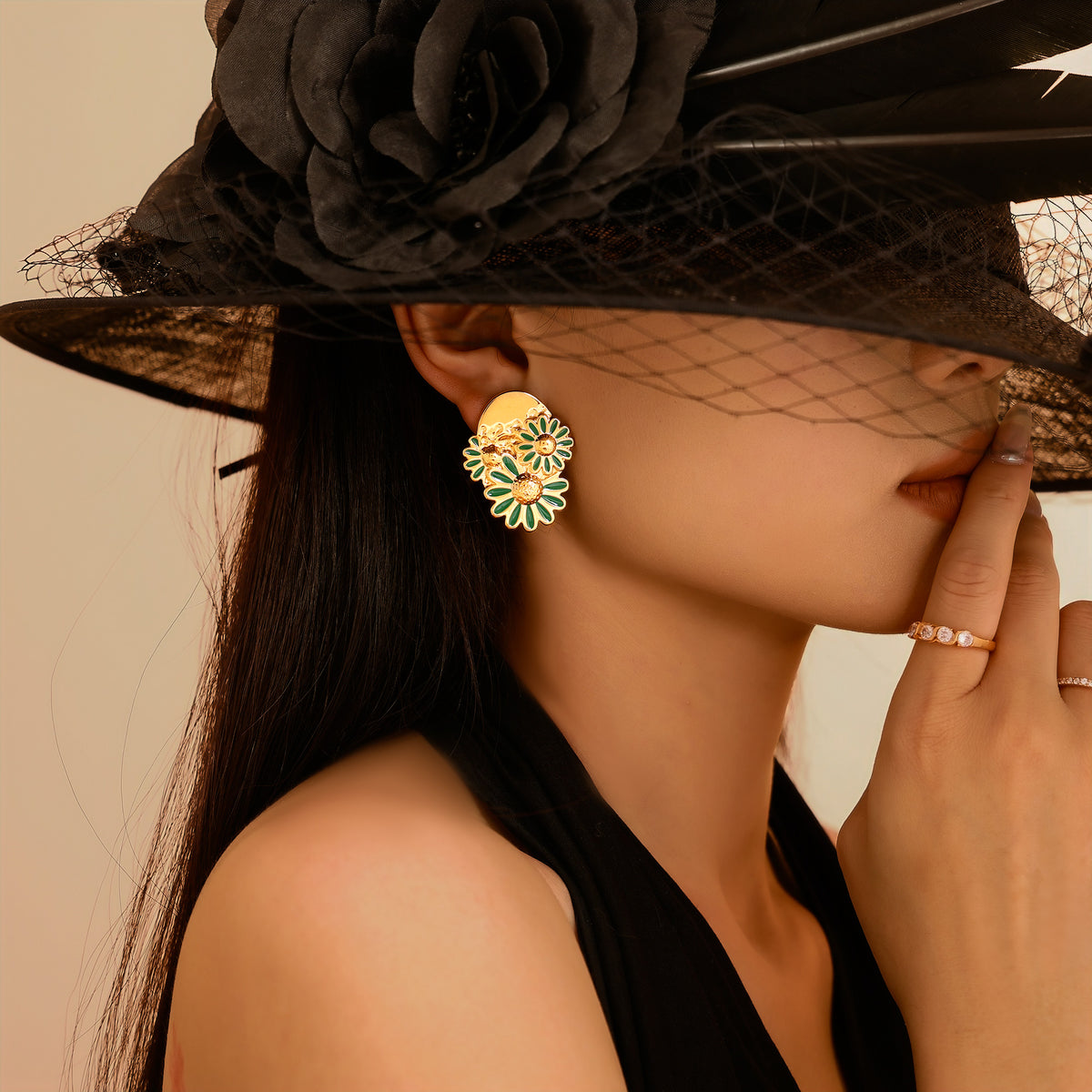Miduoduo F1617 Earrings - Lifestyle Wearing View 5
