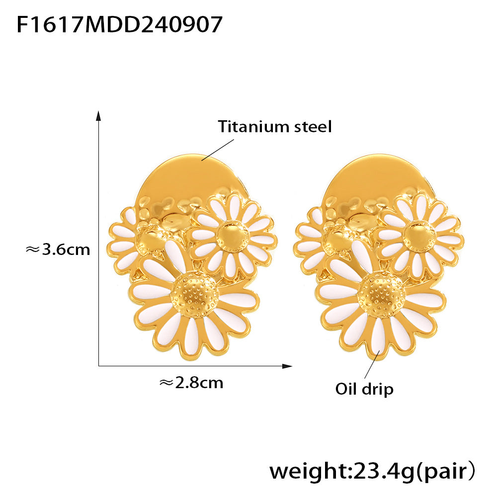 Miduoduo F1617 Earrings Gold - Dimension & Weight Specifications