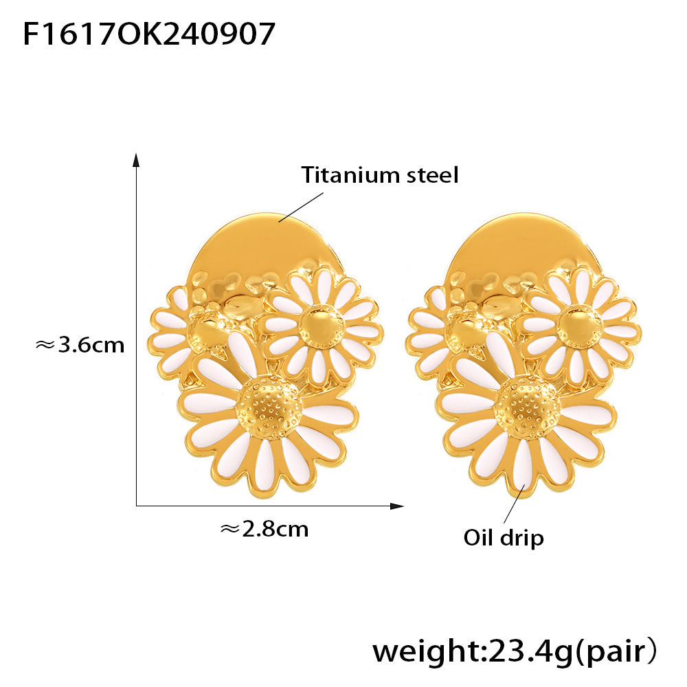 Miduoduo F1617 Earrings Gold - Dimension & Weight Specifications