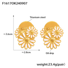 Miduoduo F1617 Earrings Gold - Dimension & Weight Specifications