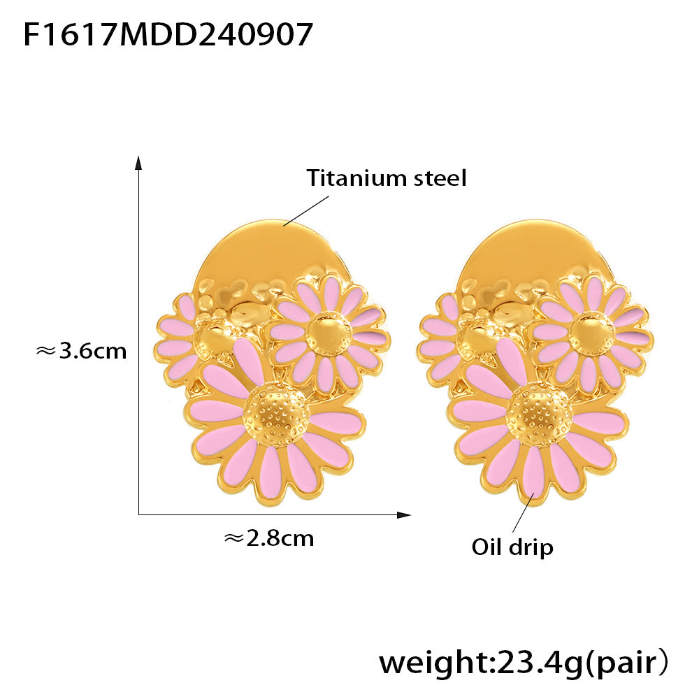 Miduoduo F1617 Earrings Gold - Dimension & Weight Specifications