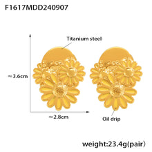 Miduoduo F1617 Earrings Gold - Dimension & Weight Specifications