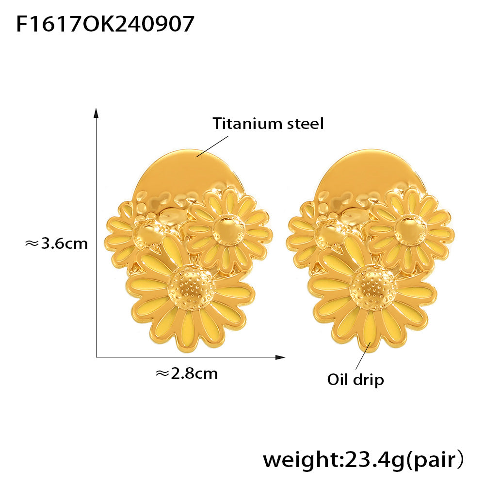 Miduoduo F1617 Earrings Gold - Dimension & Weight Specifications