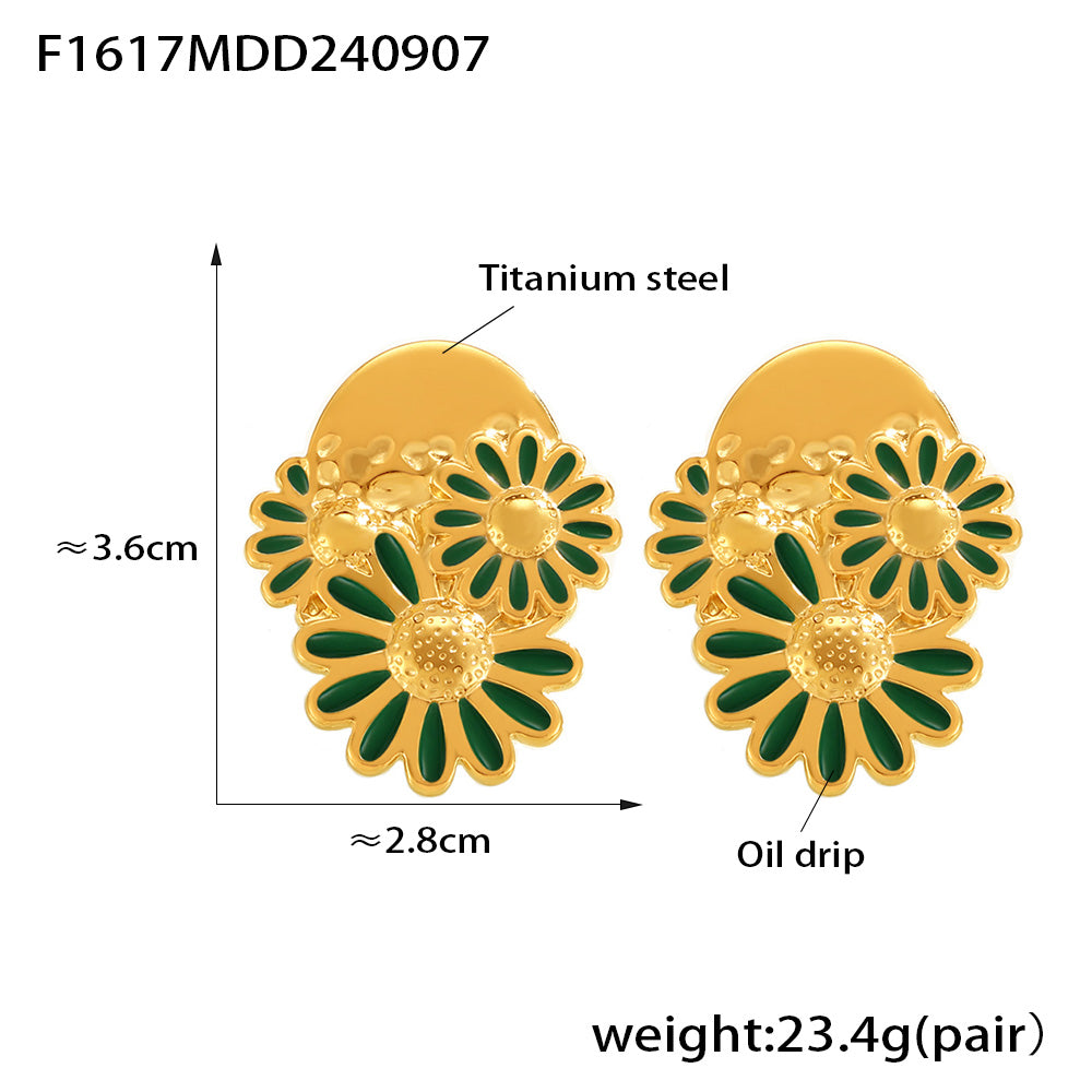 Miduoduo F1617 Earrings Gold - Dimension & Weight Specifications