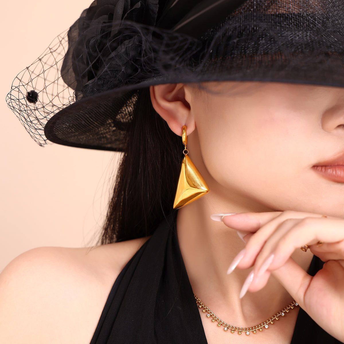 Miduoduo F1624 Earrings - Lifestyle Wearing View 1