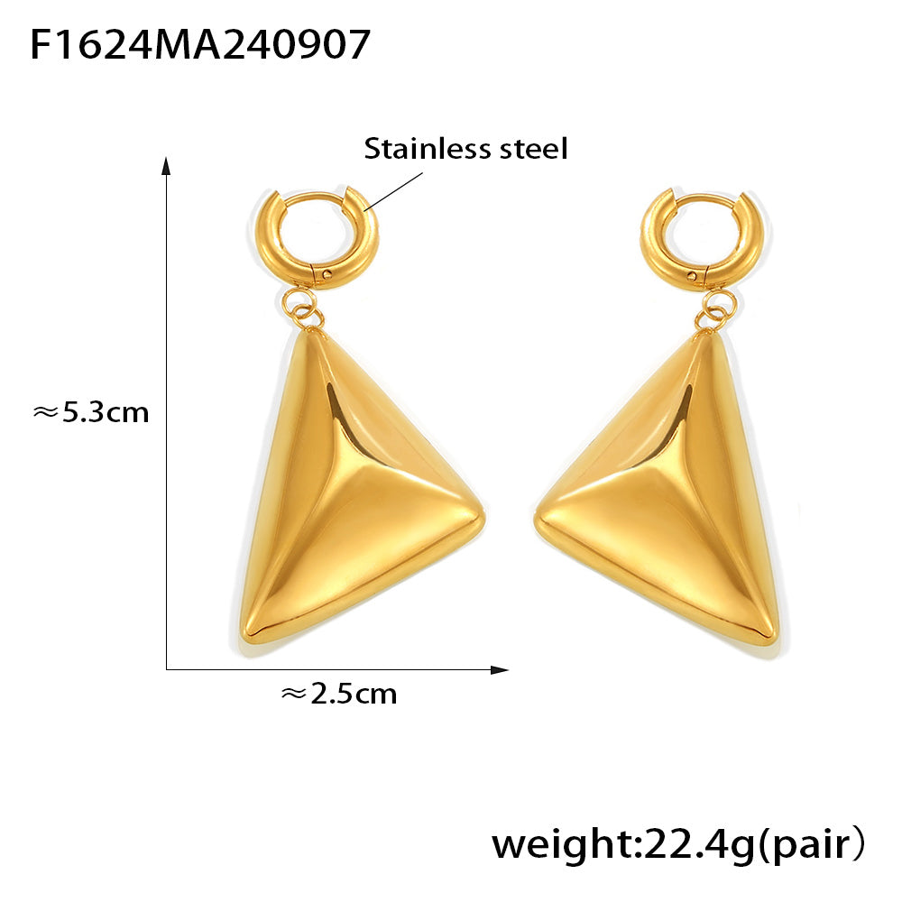 Miduoduo F1624 Earrings Gold - Dimension & Weight Specifications