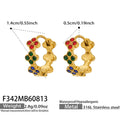 Multicolor CZ / Gold / Earrings