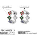 Multicolor CZ / Steel / Earrings