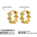White CZ / Gold / Earrings