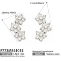 Flower Zircon Steel / Earrings