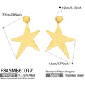 Textured Star / 18K PVD Gold-tone / Earrings